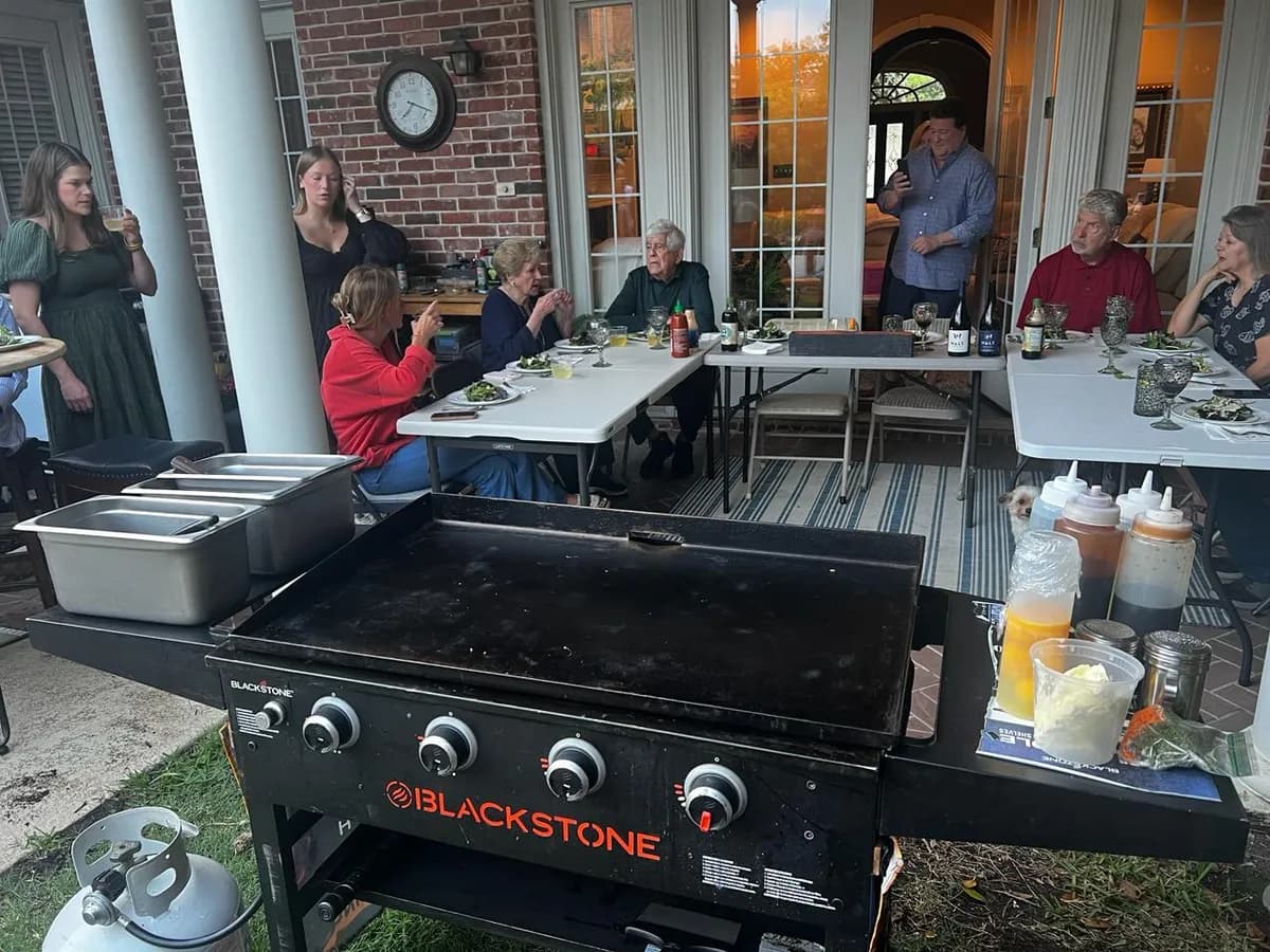 Private hibachi chef catering an event in Worcester, Massachusetts