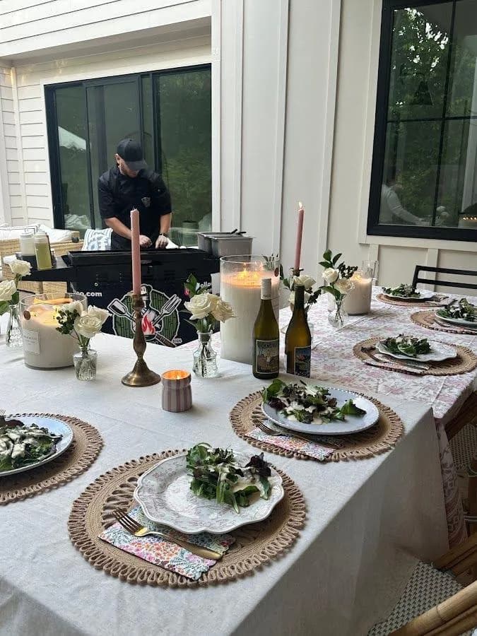Private hibachi chef catering an event in Mesa, Arizona