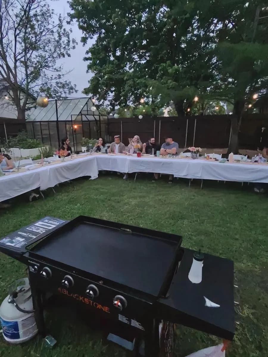 Private hibachi chef catering an event in Cambridge, Massachusetts